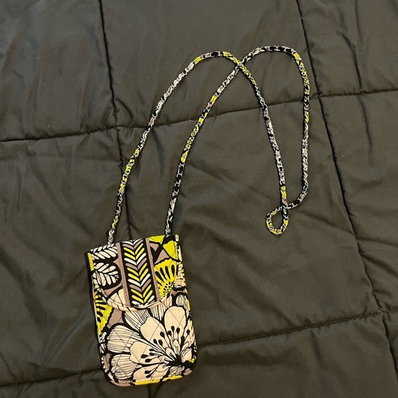 Floral Crossbody Bag with Yellow and Black Design - Picture 1 of 8